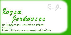 rozsa jerkovics business card