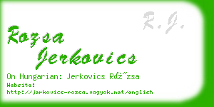 rozsa jerkovics business card